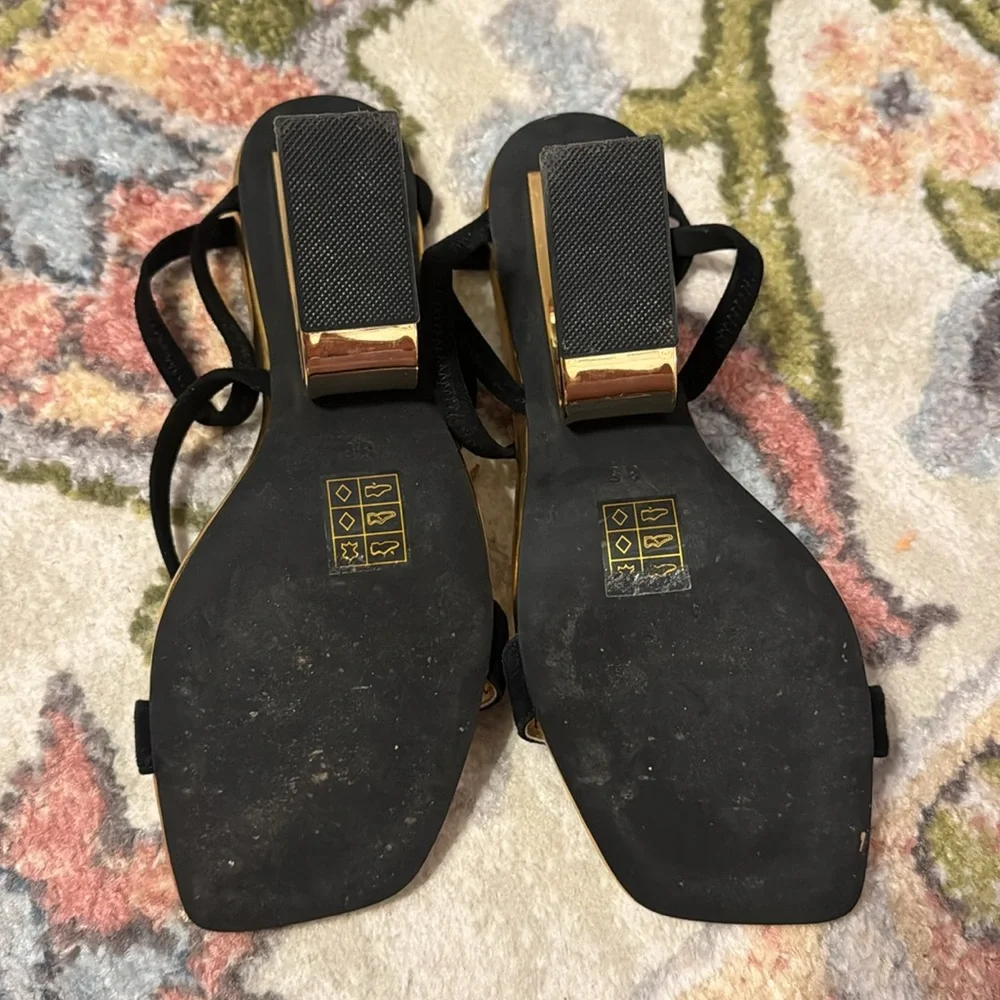 Jeffrey Campbell open toe golden heel - Picture 4 of 6